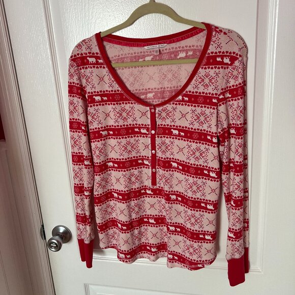 Victoria's Secret Pink and Red Thermal Pajama Set - Picture 3 of 8